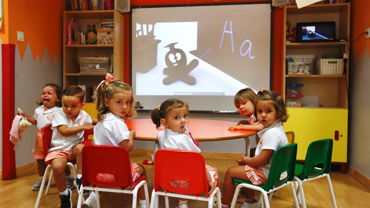 Los más pequeños en las escuelas infantiles.