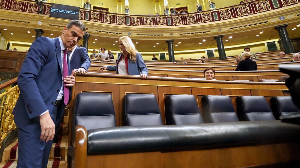 El presidente del Gobierno, Pedro Sánchez, el pasado miércoles a su llegada a la sesión de control en el Congreso.