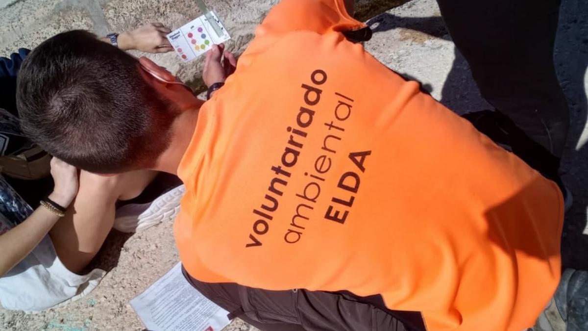 Un voluntario durante una de las actividades.