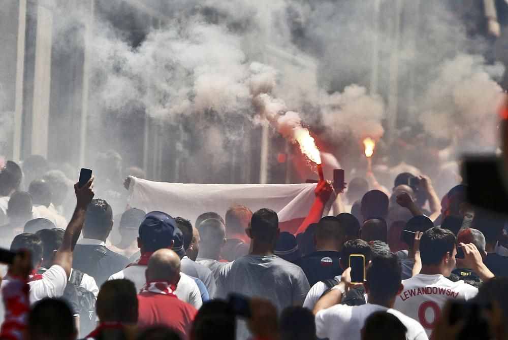 La policía disuelve una pelea de ultras polacos