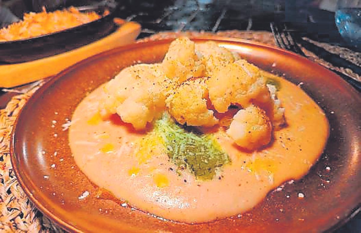 La coliflor con puré de col, otro plato rico.