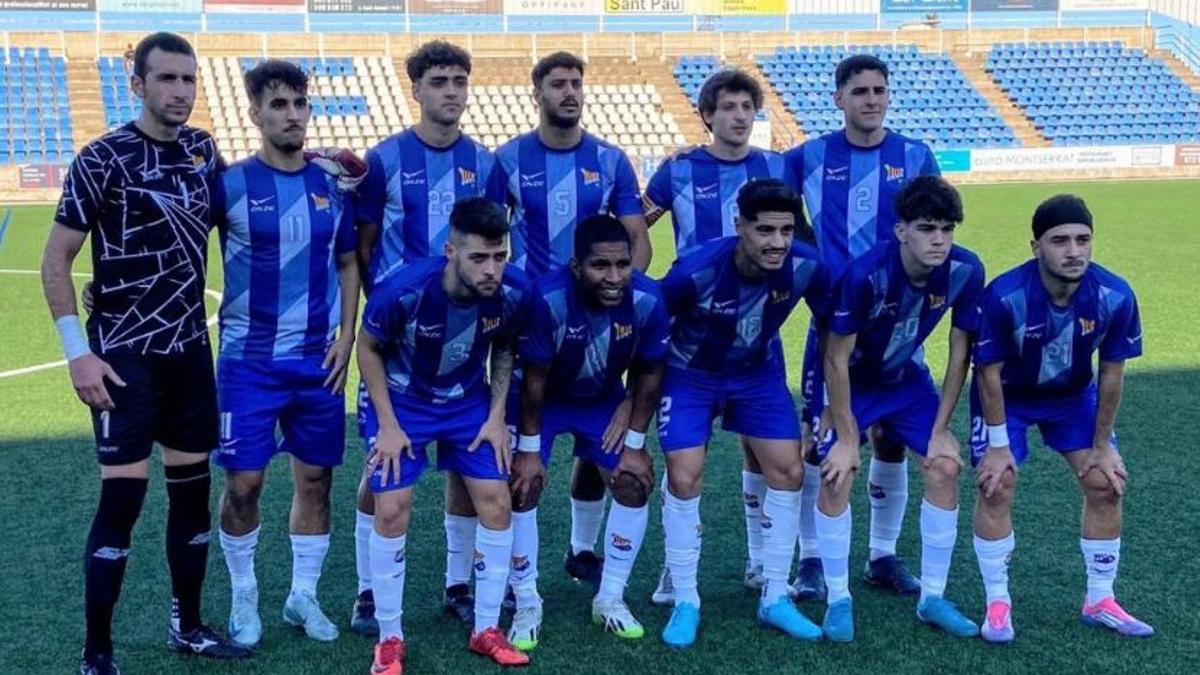 Un onze del Figueres, durant la pretemporada.