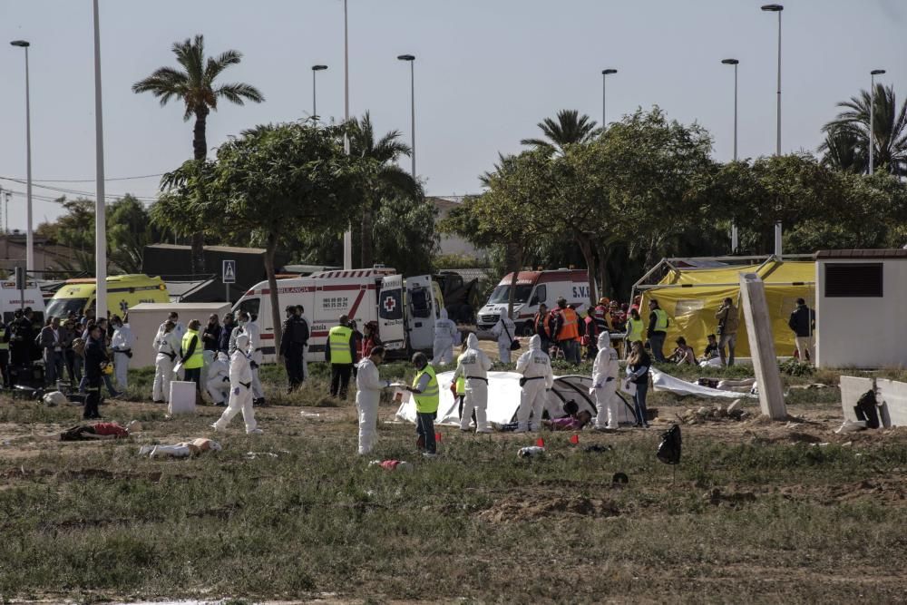 Más de 500 efectivos participan en un simulacro de accidente aéreo