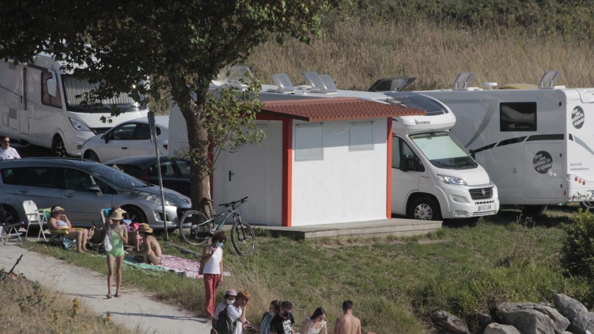 Caseta de socorrismo de Areamilla, cerrada por contagio de COVID.