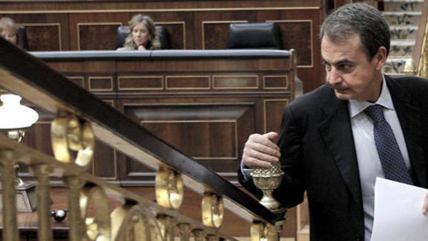 Zapatero en el Congreso de los Diputados.