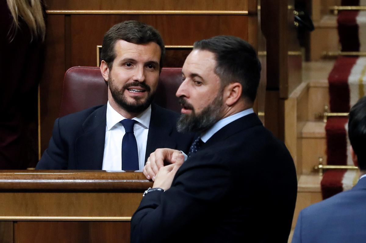Pablo Casado y Santiago Abascal.