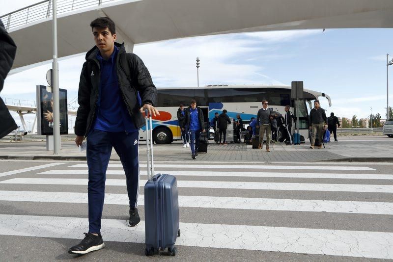 Salida del Real Zaragoza a Almería