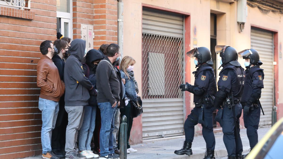 Desahucio detenido en la calle Orense de Torrero
