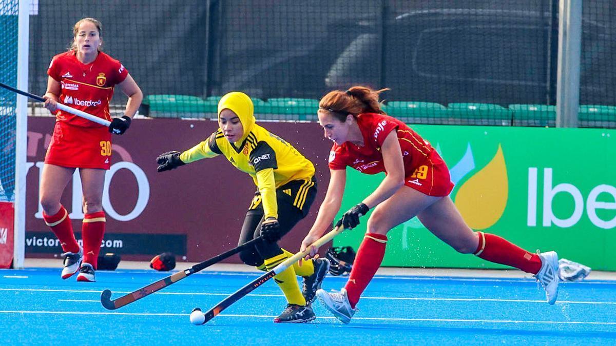 Partido entre España y Malasia en el Preolímpico Femenino de Valencia