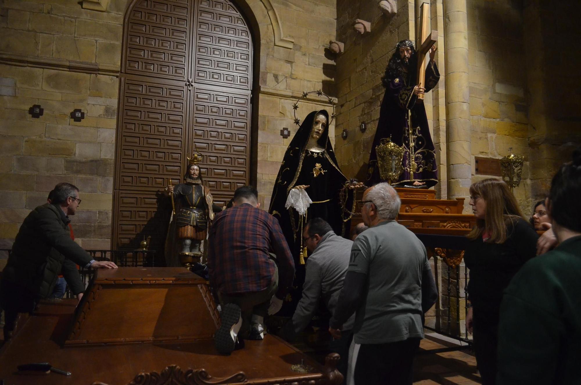 Semana Santa Benavente 2024: Así prepara la Cofradía de Jesús Nazareno las andas