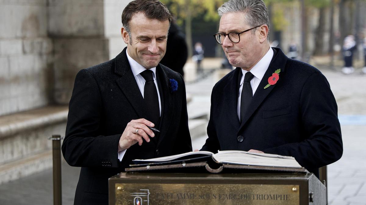 Macron y Starmer coinciden en la necesidad de reforzar la relación bilateral en "seguridad y defensa"