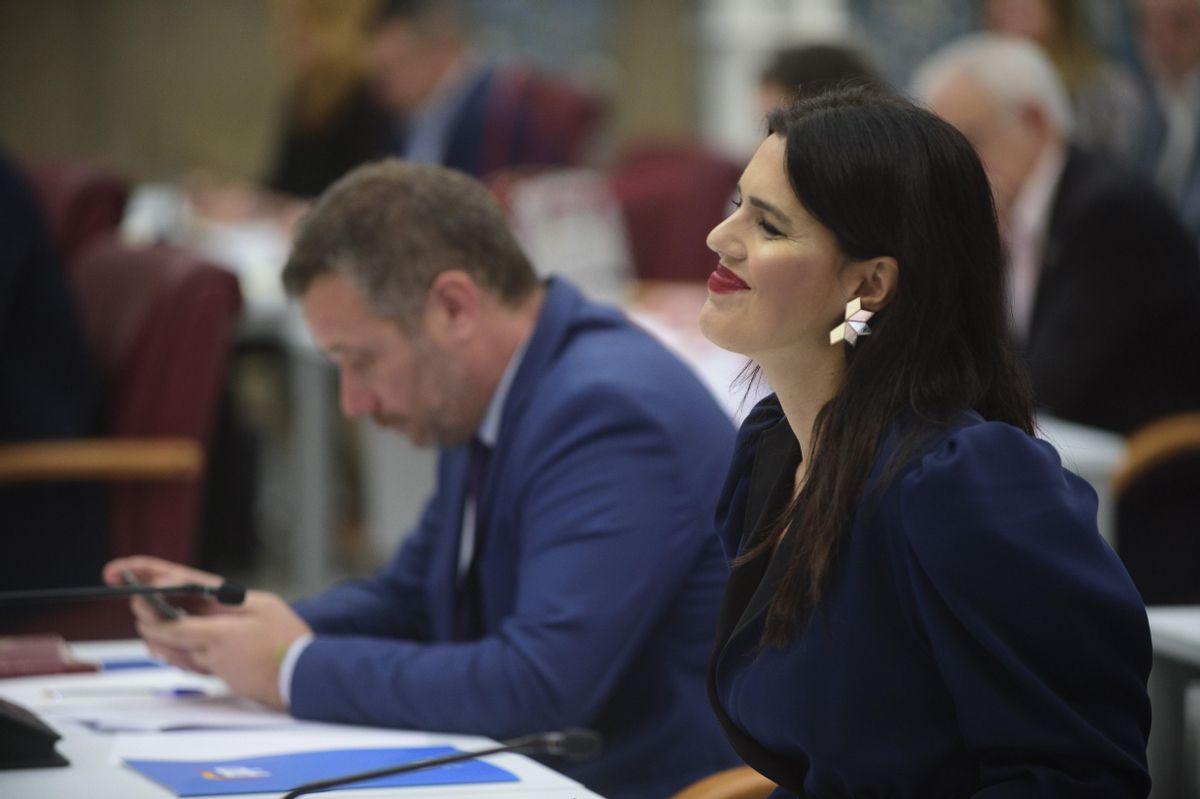 Miriam Guardiola, este miércoles en la Asamblea.