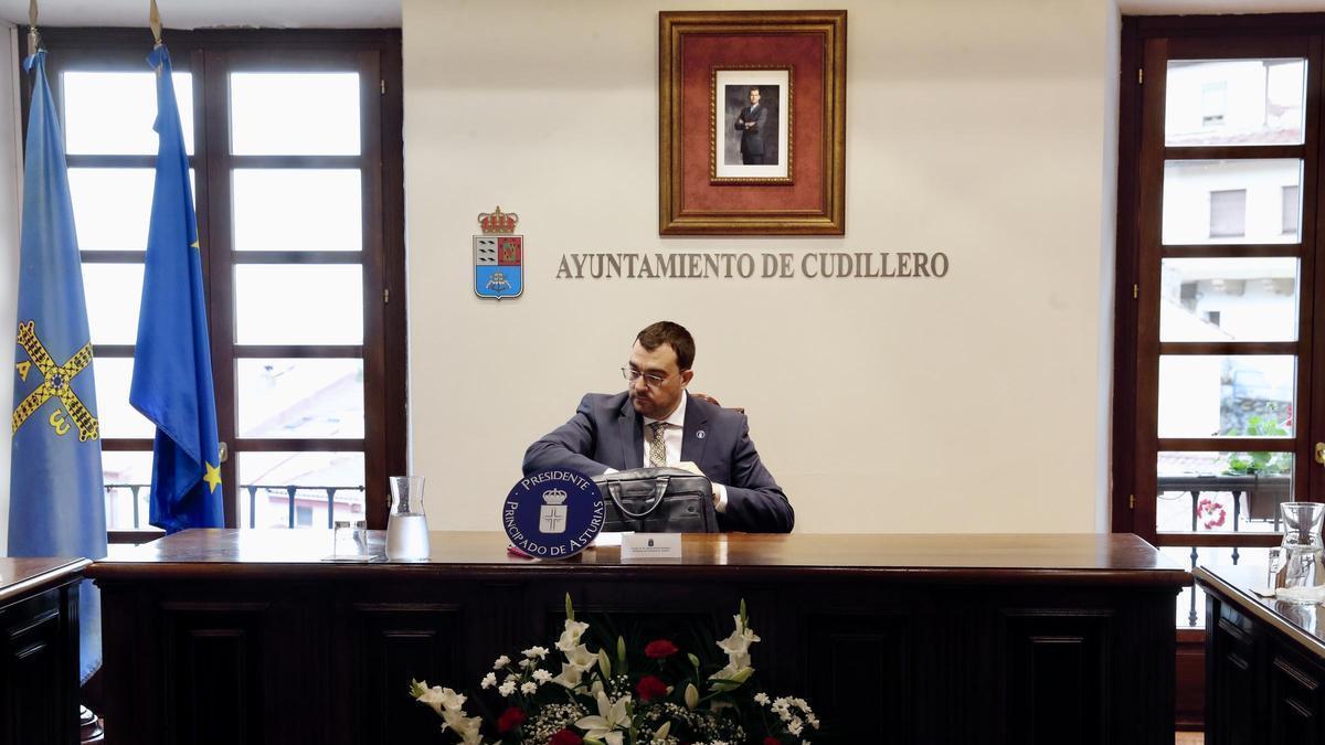 Barbón, esta mañana en Cudillero.