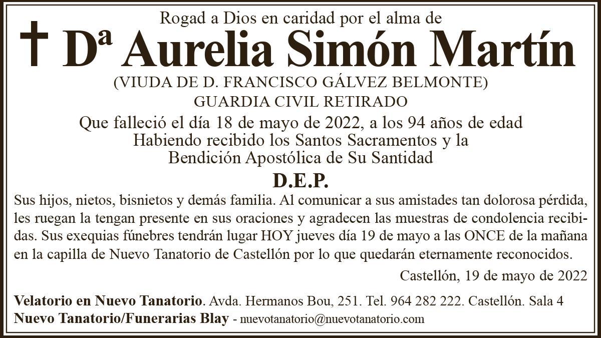 Dª Aurelia Simón Martín