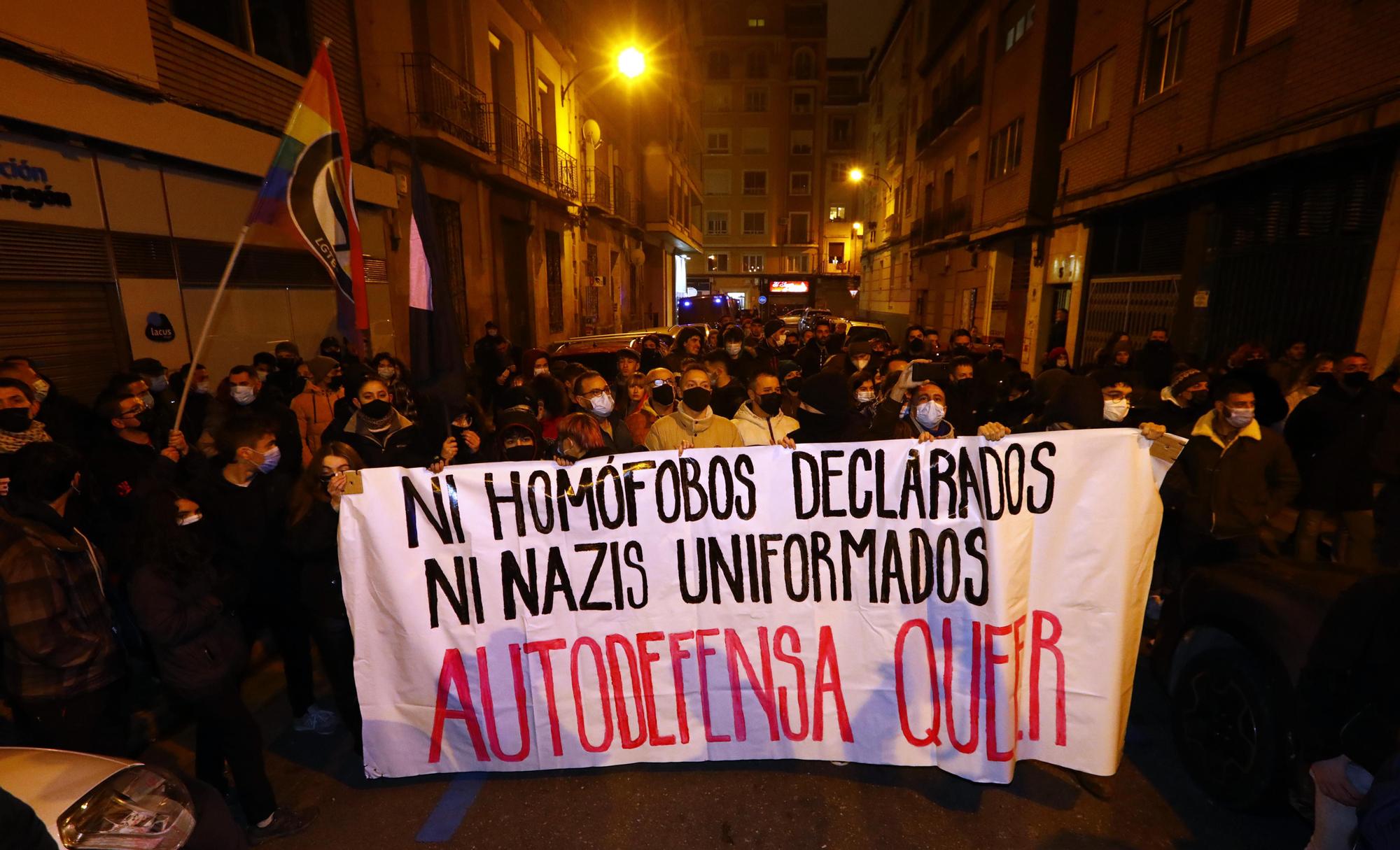 Protesta LGTBI contra las agresiones homófobas en Zaragoza