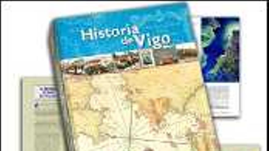 En la imagen las tapas y los primeros fascículos del coleccionable &quot;Historia de Vigo&quot; que se empezará a distribuir el día 9.