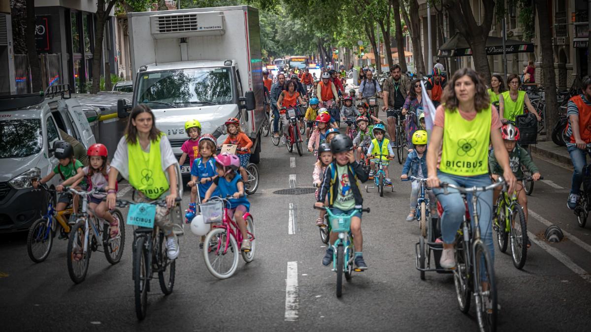 El bicibús torna a Barcelona amb vocació de créixer durant el curs