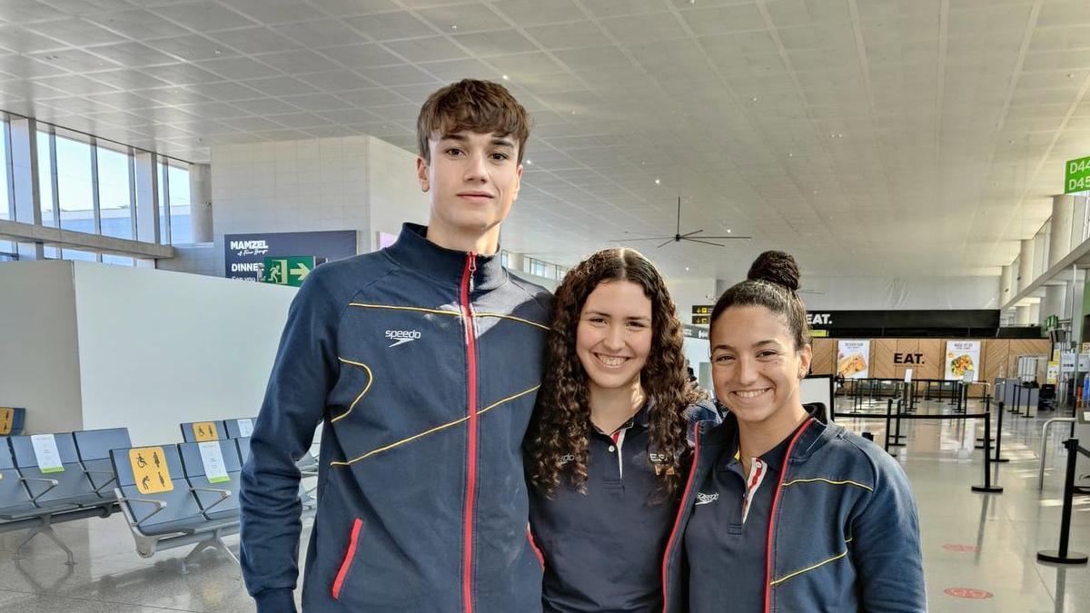 Imagen de Carlos Garach, Diana Santamaría y Laura Rodríguez convocados de la Copa Flanders de Amberes.