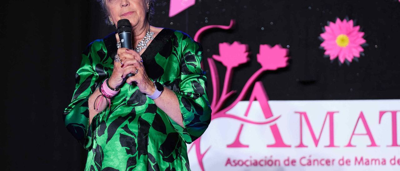 Carmen Bonfante, durante un acto benéfico celebrado en la capital tinerfeña para recaudar fondos.