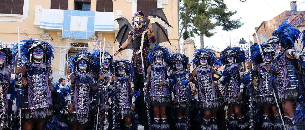 Una espectacular escuadra de Biar en La Entrada de mayo de 2019.