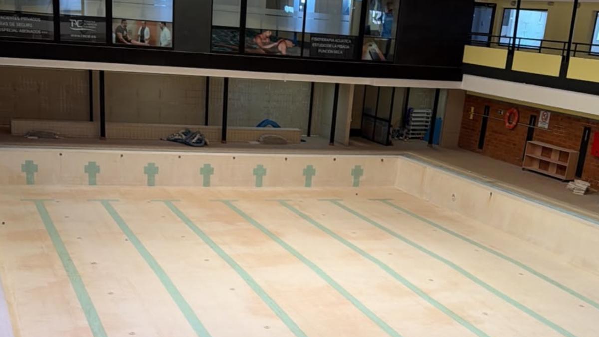 Estado actual de las obras del polideportivo Paco Artiles de Telde.