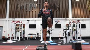 Gabriel Jesús, durante un entrenamiento