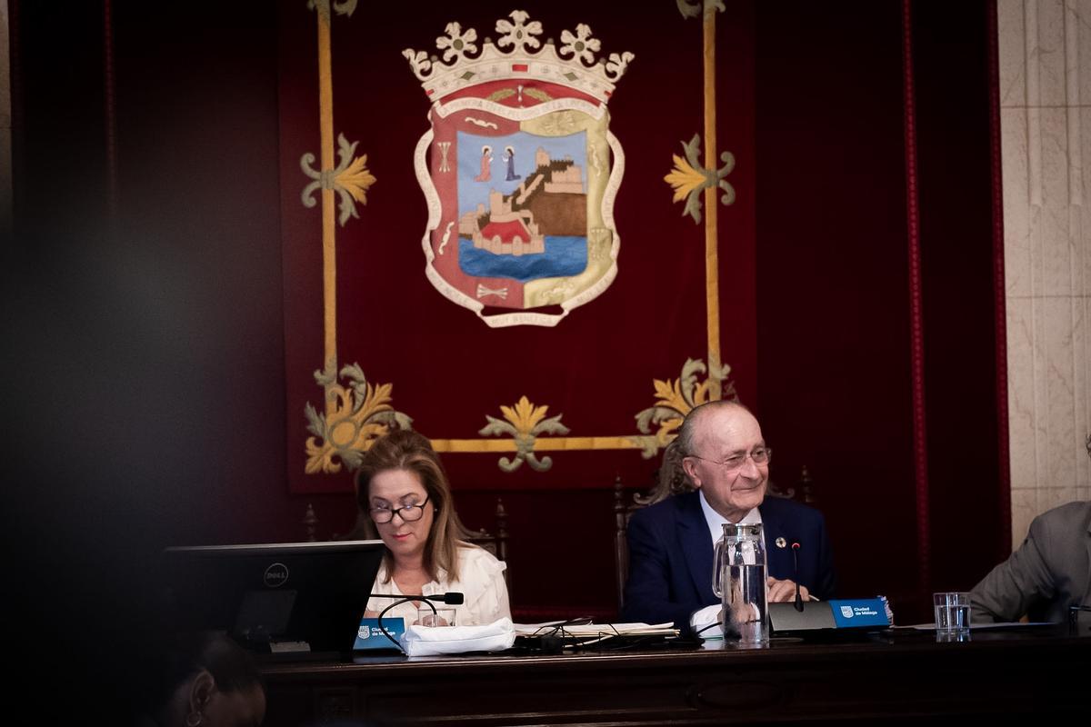Una imagen del pleno de este jueves en el Ayuntamiento de Málaga.