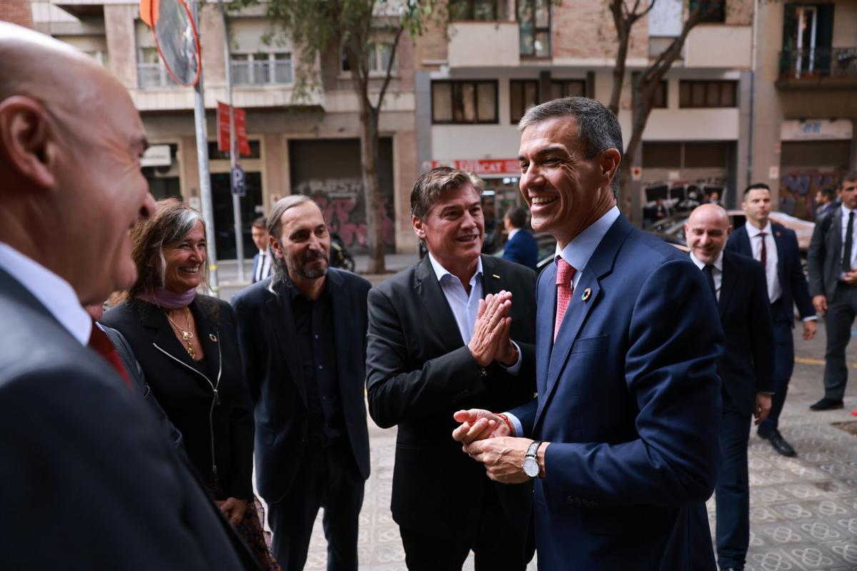 El presidente del Gobierno, Pedro Sánchez, visita la sede de Pimec.