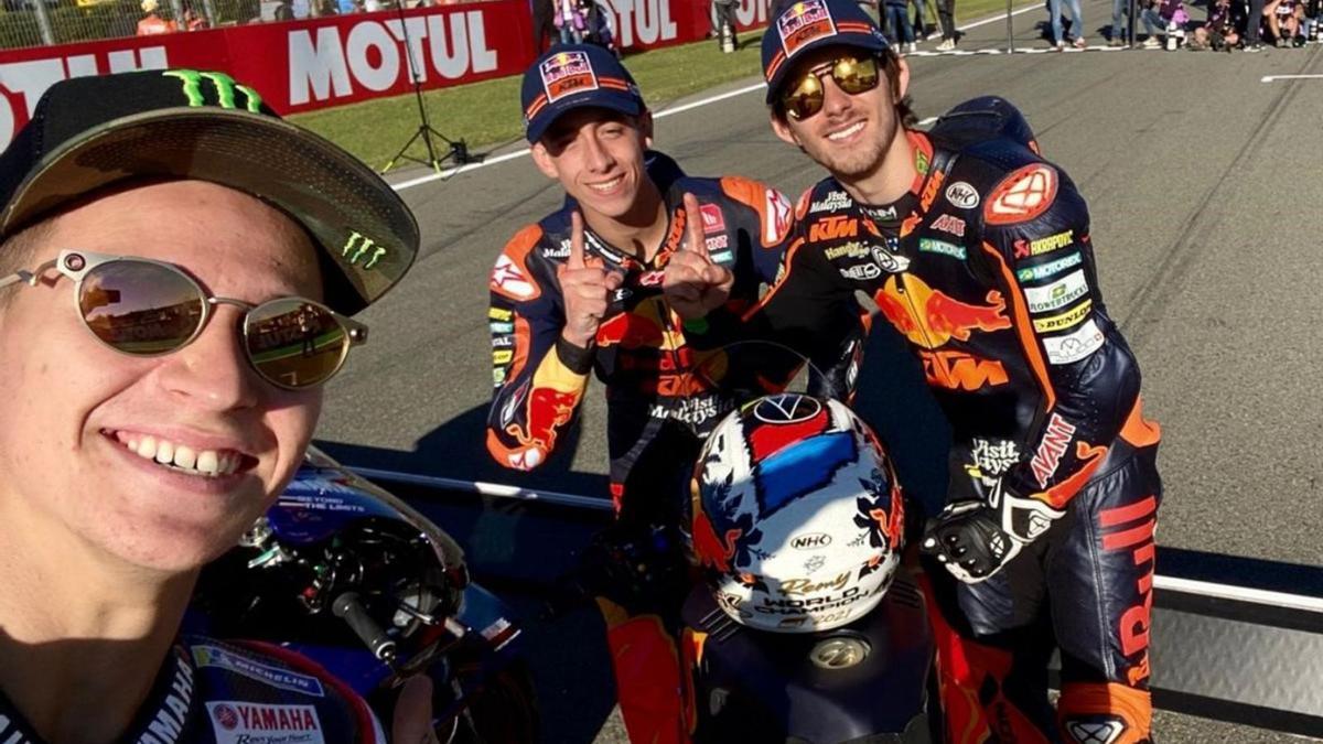 Quartararo (MotoGp), Acosta (Moto3) y Gardner (Moto2), campeones de la temporada 2021. | MOTOGP