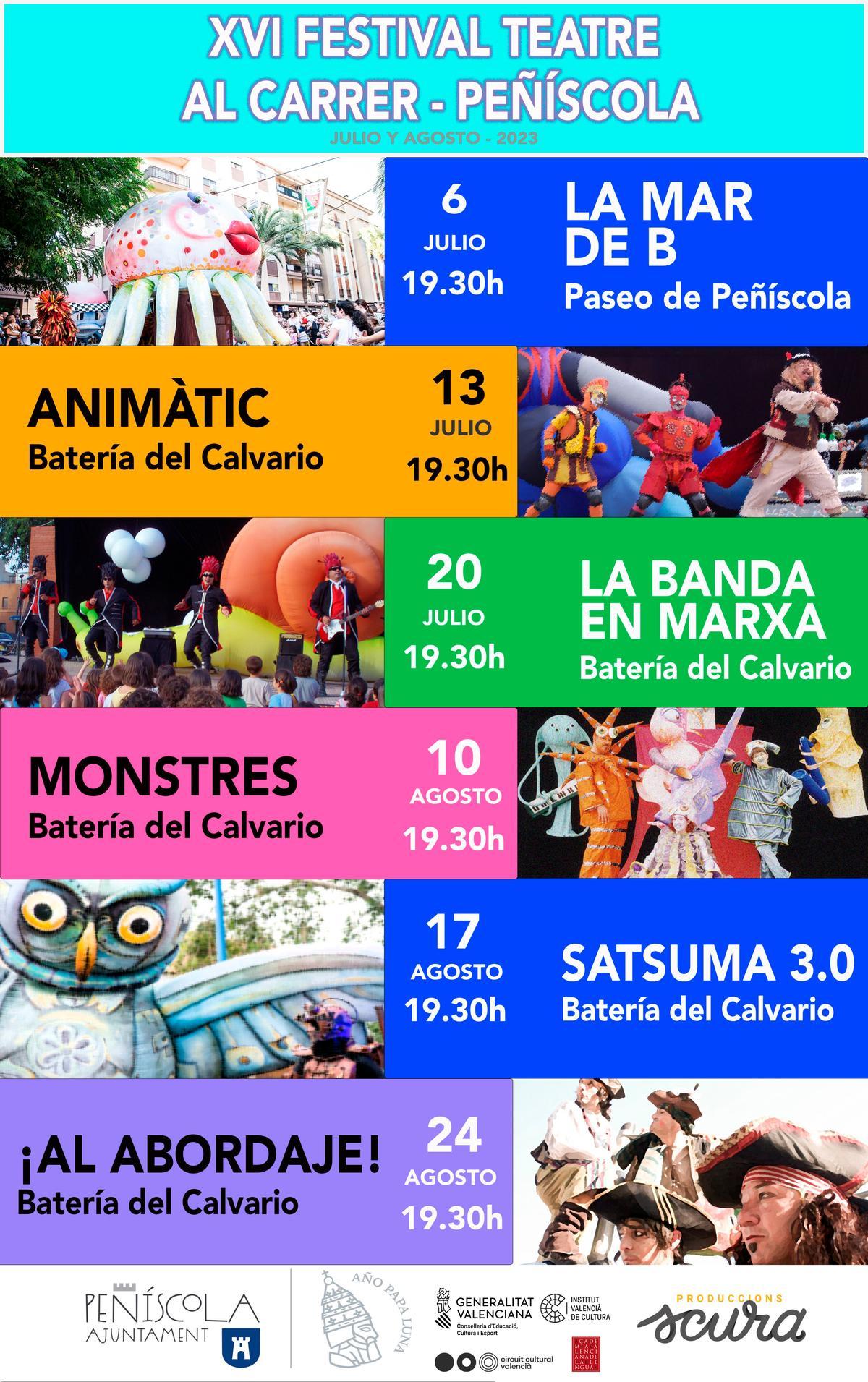 Cartel del Festival de Teatre al Carrer.