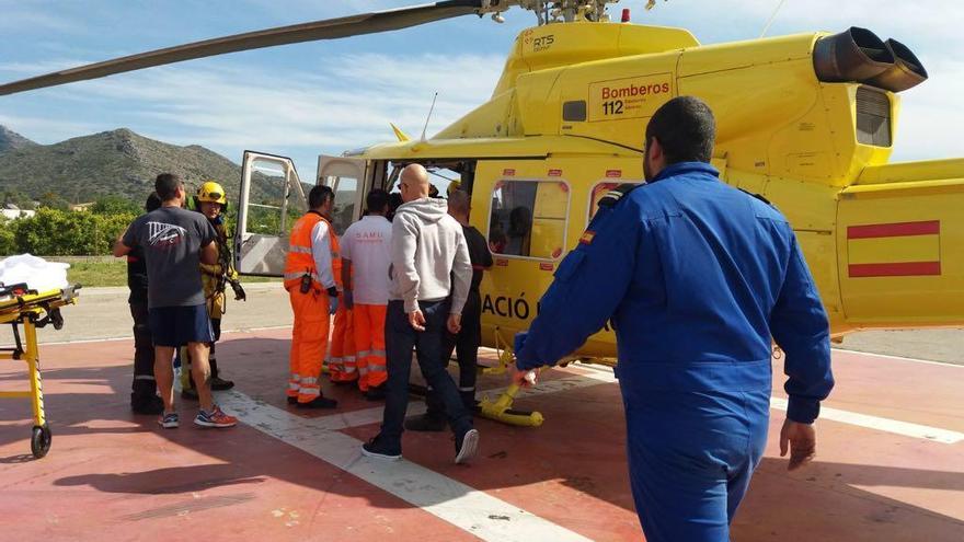 Un escalador sufre varias fracturas tras caer de 20 metros en el castillo de Pedreguer