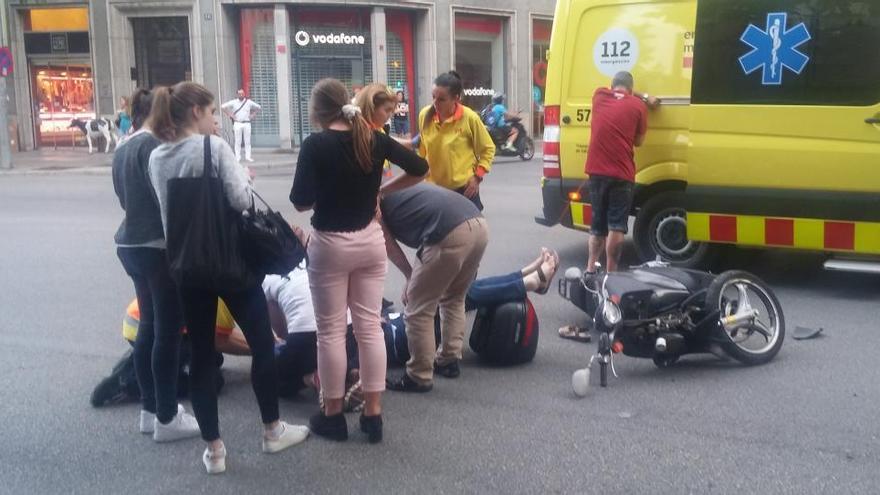 Motorista ferida a Girona