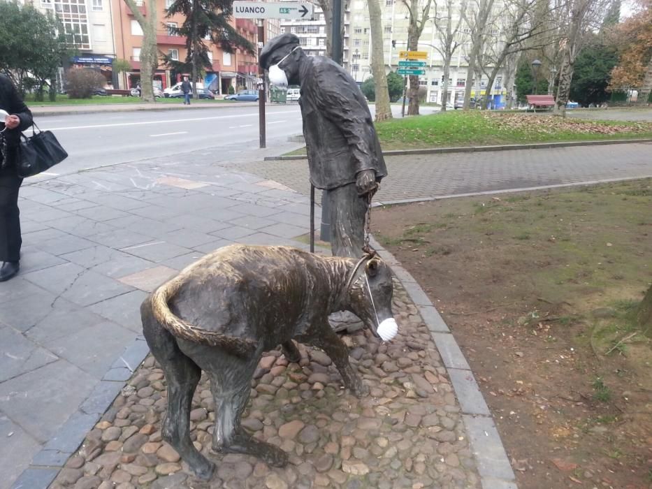 Los monumentos se ponen mascarilla