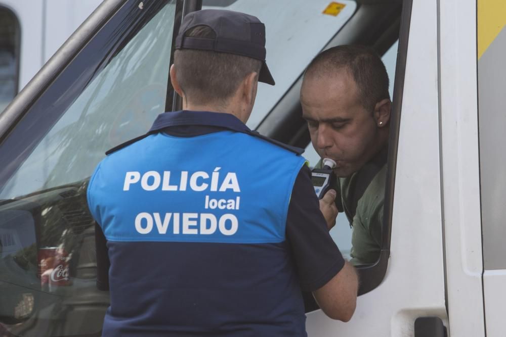 Control de alcoholemia de la Policía de Oviedo