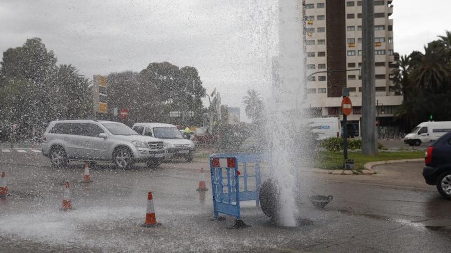 Un géiser en la Alameda