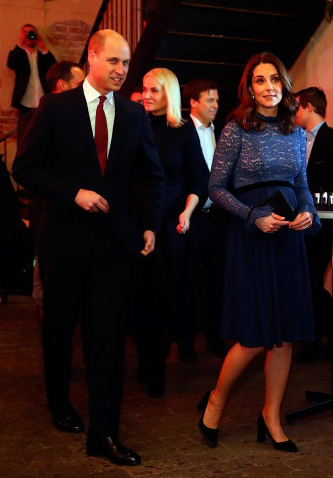 El príncipe Guillermo de Inglaterra y Kate Middleton en su visita a Noruega