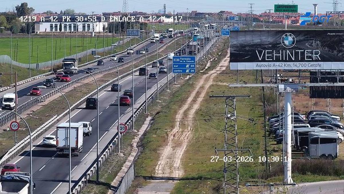 A-4, que conecta Madrid con Andalucía, a la altura de Toledo