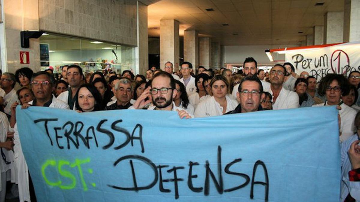 Concentración en el Hospital de Terrassa