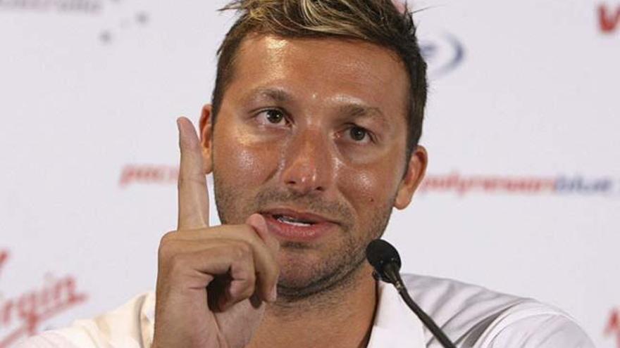 El nadador australiano Ian Thorpe, durante el anuncio de su regreso a la competición, este miércoles