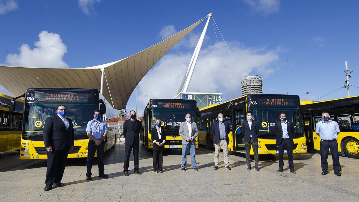 Guaguas Municipales comienza a renovar su flota con la incorporación de 24 vehículos de doce metros