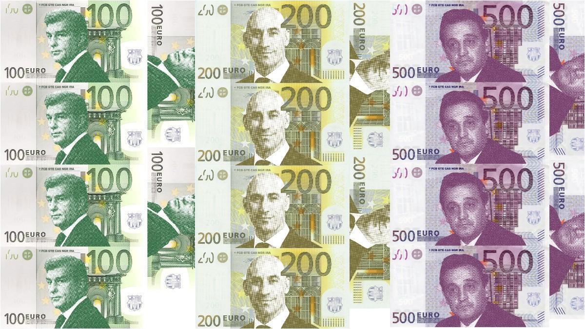 Los billetes que ha preparado el Athletic para protestar por el 'Caso Negreira'