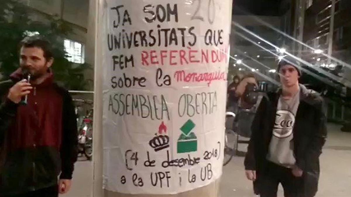 imagen twitter encierro estudiantes de la universidad Pompeu Fabra