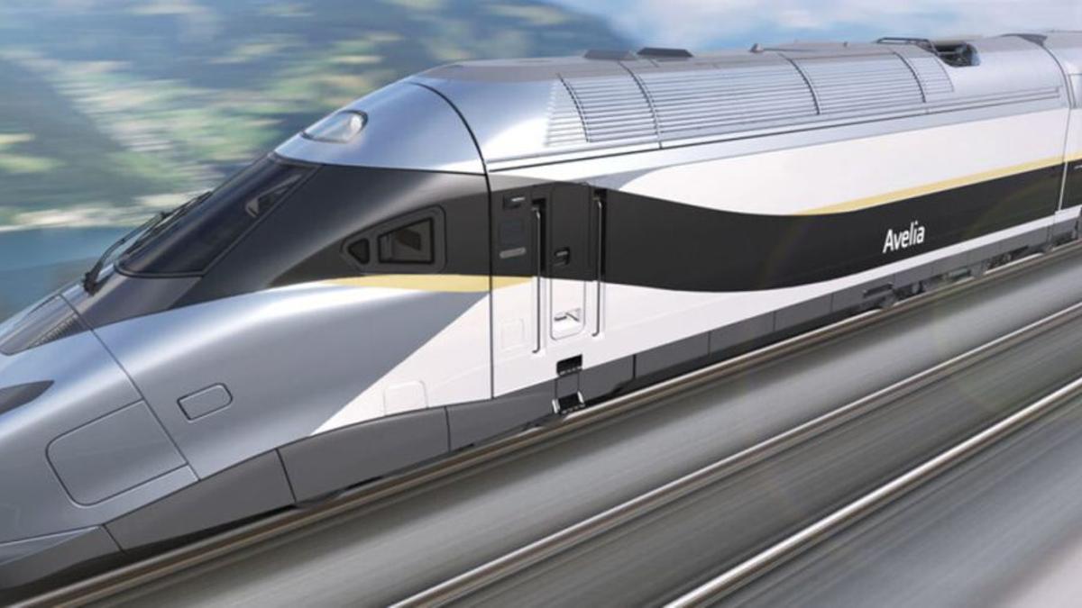 Tren modelo Avilia de Alstom que prevé utilizar Evolyn para operar en el Eurotúnel.       |
