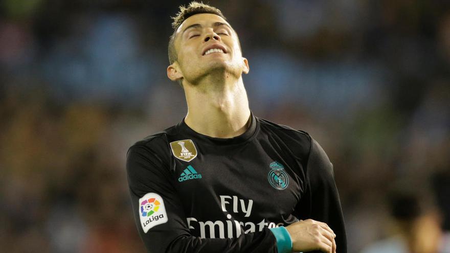 Cristiano Ronaldo, durante su partido en Balaídos. // Miguel Vidal