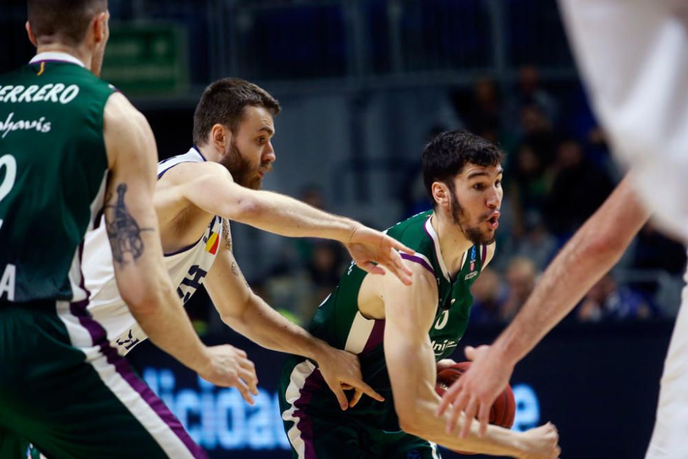 Alberto Díaz, Jaime Fernández y Rubén Guerrero aúpan al Unicaja en el último cuarto para sumar una nueva victoria europea ante el MoraBanc que deja a los verdes a un paso de los cuartos de final y con serias opciones de acabar campeón de grupo.