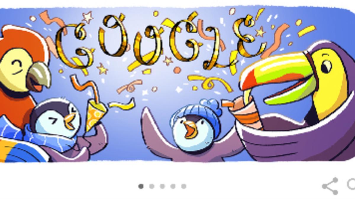 doddle de Fin de Año de Google