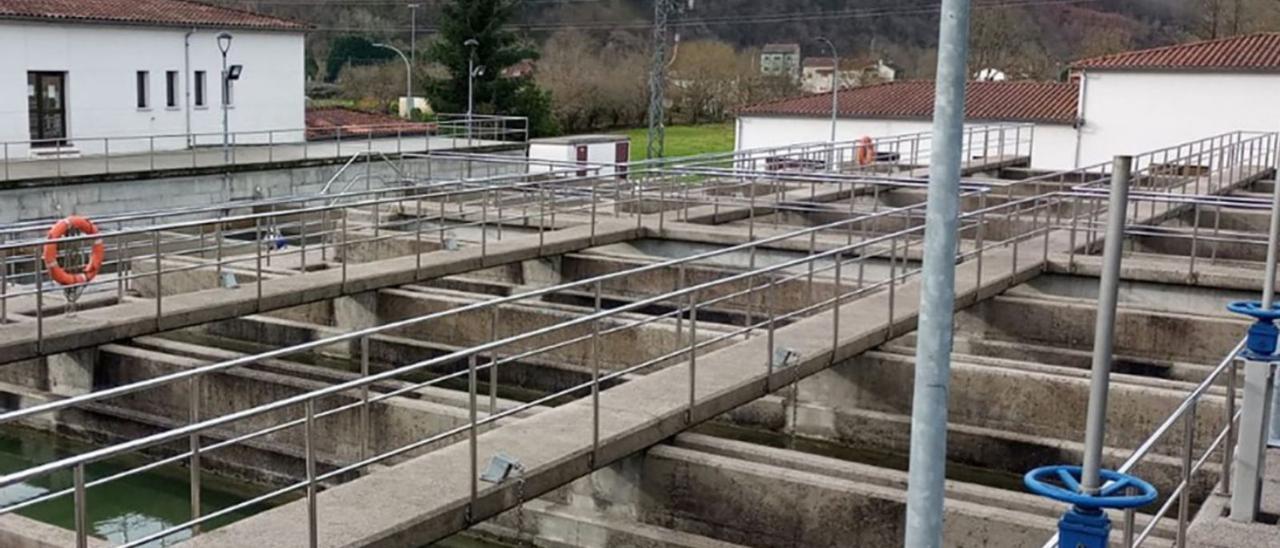 La planta potabilizadora del Ayuntamiento de Langreo en Entralgo.