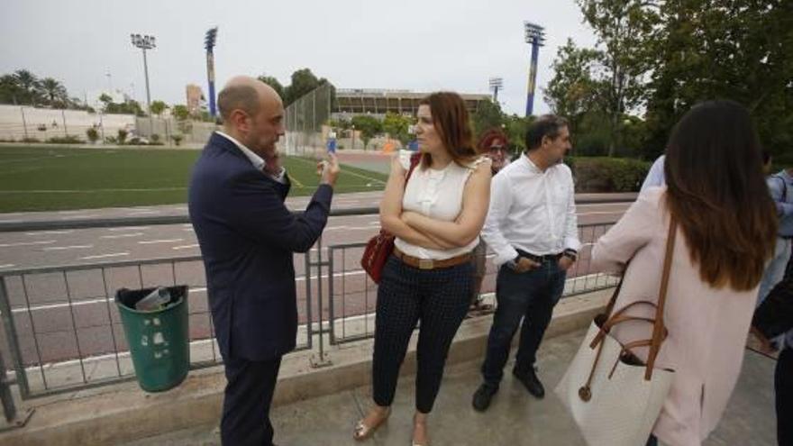 El alcalde Gabriel Echávarri, en la Ciudad Deportiva, el pasado mes de septiembre.