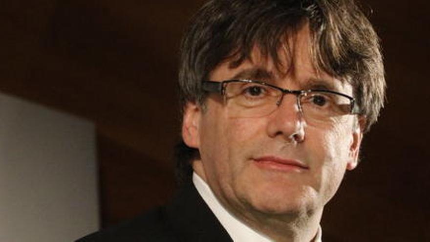 El president de la Generalitat, Carles Puigdemont, a la conferència de Madrid.