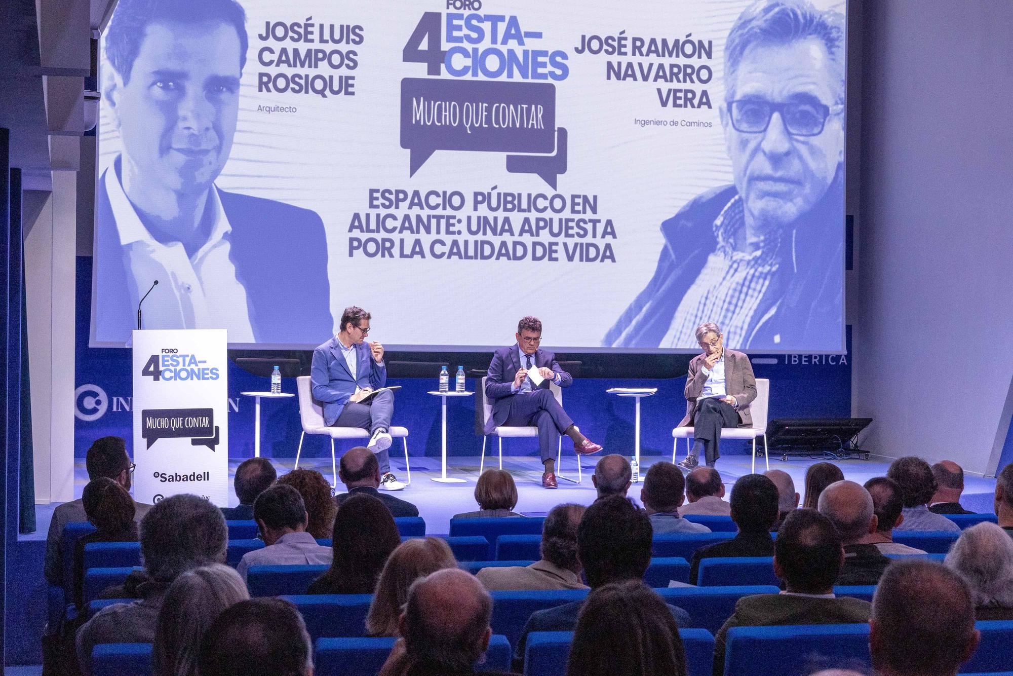 Foro 4 Estaciones, el arquitecto José Luis Campos Rosique y el ingeniero José Ramón Navarro Vera analizan en el Club Información cómo afecta el urbanismo al día a día de la población